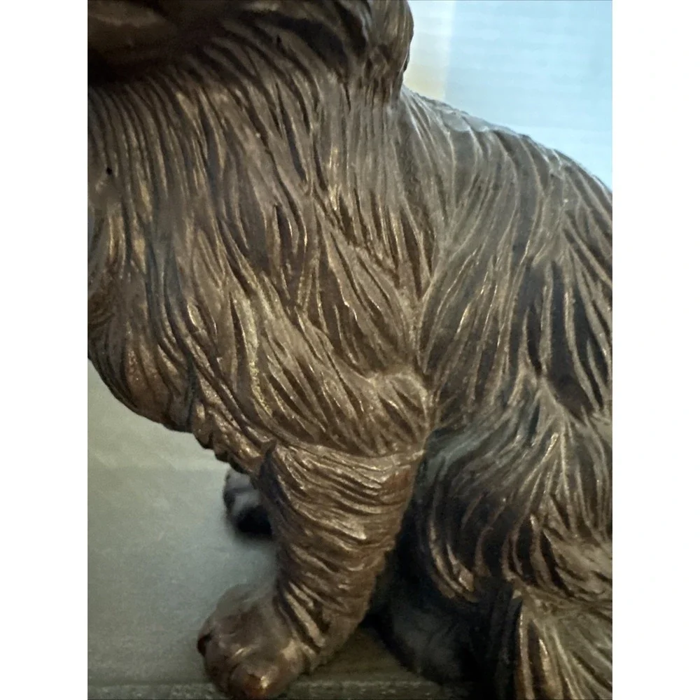 VTG Red Mill Faux Wood Carved Cat Figurine Resin‎ Handcrafted 5 1/4